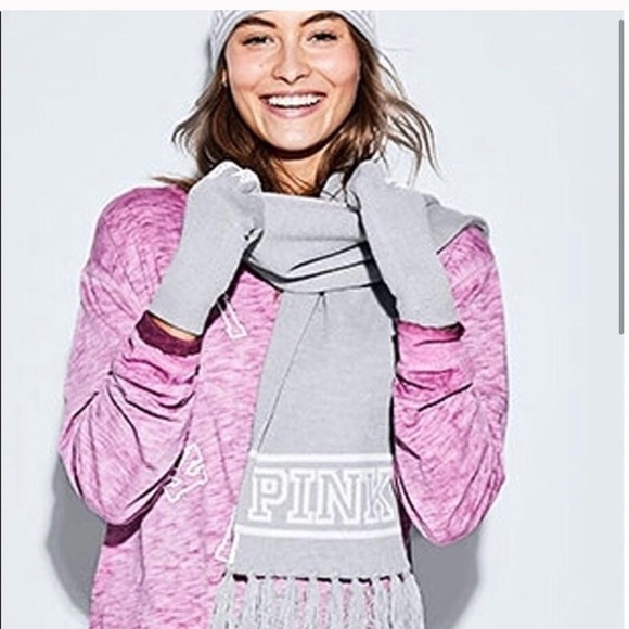 PINK Gray Scarf